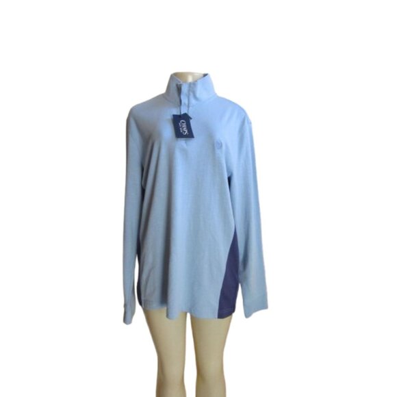 Chaps Men's Blue Long Sleeve Pullover Top Size L New With Tags - Picture 1 of 7